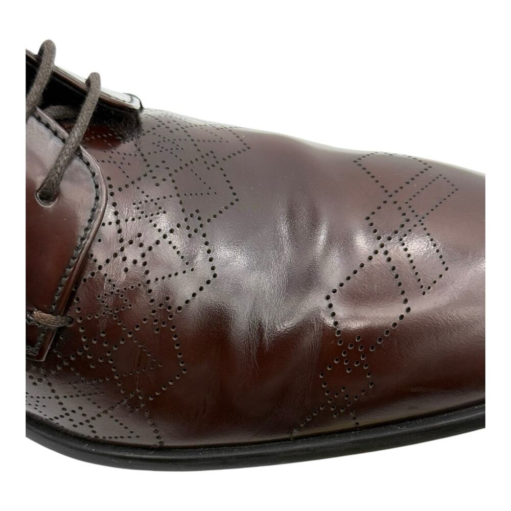 PRADA Men's Brown Leather Lace Up Oxford Dress Shoe 8.5 UK / 9.5 US EE w/box - Picture 9 of 15